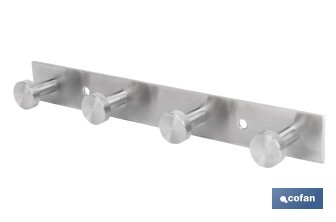 Perchero de pared | Material: acero inoxidable 304 | Acabado: satinado | Disponible con diferentes colgadores - Cofan