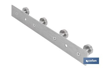 Perchero de pared | Material: acero inoxidable 304 | Acabado: satinado | Disponible con diferentes colgadores - Cofan