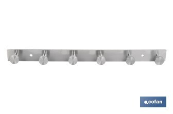 Perchero de pared | Material: acero inoxidable 304 | Acabado: satinado | Disponible con diferentes colgadores - Cofan
