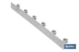 Perchero de pared | Material: acero inoxidable 304 | Acabado: satinado | Disponible con diferentes colgadores - Cofan