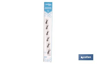 Perchero de pared | Material: acero inoxidable 304 | Acabado: satinado | Disponible con diferentes colgadores - Cofan