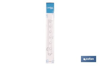 Perchero de pared | Material: acero inoxidable 304 | Acabado: satinado | Disponible con diferentes colgadores - Cofan