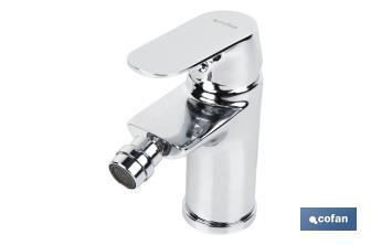 Robinet pour Bidet Mitigeur | Dimensions 40 mm | Modèle Rift | Fabriqué en Laiton avec Finition Chromée et Commande en Alliage de Zinc - Cofan