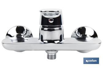 Shower mixer tap | Single-handle tap | Cartridge: 40mm | Rift Model | Brass with chrome-plated finish - Cofan