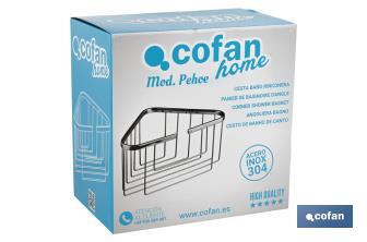  Panier de Salle de Bain | D'Angle | Fabriqué en Acier Inoxydable 304 - Cofan