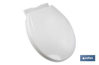 Copriwater WC | Dimensioni 40,4 x 35,6 cm | Realizzato in polipropilene bianco - Cofan