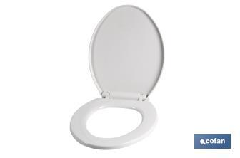 Copriwater WC | Dimensioni 41,9 x 34,7 cm | Modello Atlin | Realizzato in polipropilene bianco - Cofan