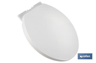 Toilet Seat | Size: 41.9 x 34.7cm | Atlin Model | White Polypropylene - Cofan