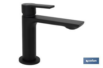 Torneira Monomando para Lavabo | Cor Torneiras Negra | Cartucho de 25 mm - Cofan