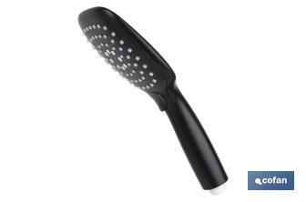 Kit doccia | Rubinetteria nera | Include doccetta + tubo + supporto - Cofan