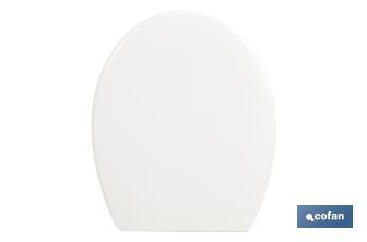 Oval-shaped toilet seat | Material: polypropylene | Soft close and noiseless - Cofan