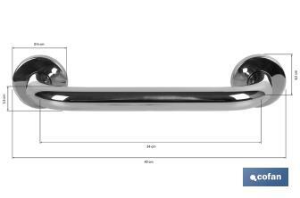 Barra de Apoyo Recta | Material: Acero Inoxidable 304 | Diferentes Medidas - Cofan