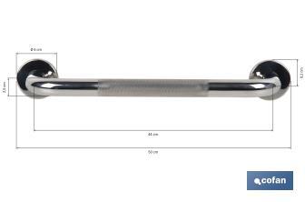 Barra de Apoyo Antideslizante Recta | Material: Acero Inoxidable 304 | Diferentes Medidas - Cofan