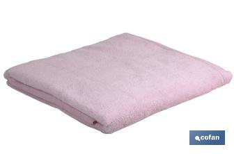 Conjunto de 3 toalhas de cor rosa claro com 580 g/m2 | Gama Flor | Conjunto de toalhas 100% algodão - Cofan