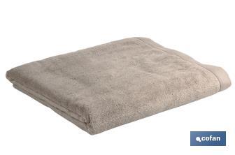 Lot de 3 serviettes de couleur beige avec 580 g/m2 | Gamme Abisinia | Lot de serviettes 100 % coton - Cofan