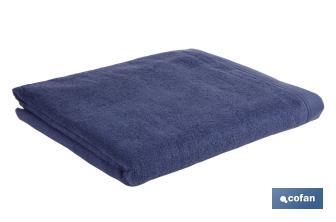 Lot de 3 serviettes de couleur bleu marine avec 580 g/m2 | Gamme Marin | Lot de serviettes 100 % coton - Cofan