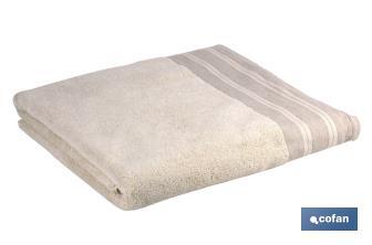 Lot de 2 serviettes de couleur nature avec 600 g/m2 | Gamme Inspiración | Lot de serviettes 95 % de coton et 5 % de lin  - Cofan
