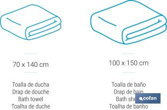 Lot de 2 serviettes de couleur nature avec 600 g/m2 | Gamme Inspiración | Lot de serviettes 95 % de coton et 5 % de lin  - Cofan