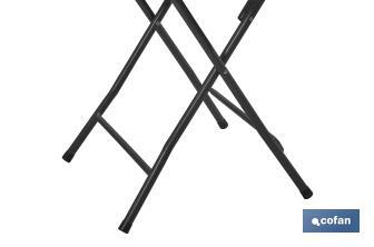 Mesa redonda dobrável de cor branca | Peso máximo: 120 kg | Adequada para 6 pessoas | Dimensões: Ø88 x 74 cm  - Cofan