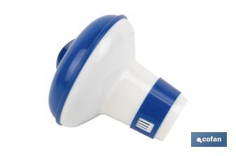 Dosificador de cloro flotante para piscinas en pastillas de 100 o 200 g - Cofan