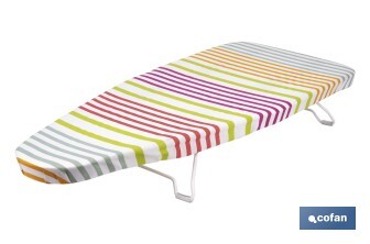 Tabla de planchar de sobremesa | Compacta y ligera | Ideal para viajes y espacios reducidos | Superficie de planchado: 74 x 33 cm - Cofan