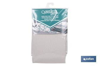 Funda acolchada para tabla de planchar | Color: gris metalizado | Material: 100 % algodón | Refleja el vapor | Disponible en dos medidas diferentes - Cofan