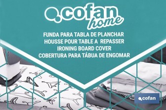 Funda acolchada para tabla de planchar | Color: gris metalizado | Material: 100 % algodón | Refleja el vapor | Disponible en dos medidas diferentes - Cofan