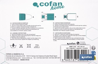 Funda acolchada para tabla de planchar | Color: gris metalizado | Material: 100 % algodón | Refleja el vapor | Disponible en dos medidas diferentes - Cofan