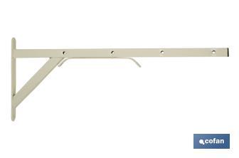 Étendoir mural en forme d'équerre de couleur blanche | Dimensions : 50 x 20 cm  - Cofan