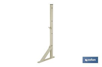 Étendoir mural en forme d'équerre de couleur blanche | Dimensions : 50 x 20 cm  - Cofan