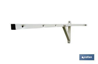 Étendoir mural en forme d'équerre de couleur blanche | Dimensions : 50 x 20 cm  - Cofan