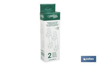 Étendoir mural fixe de couleur blanche | Il comprend deux pièces avec 2 ou 3 poulies chacune | Deux dimensions - Cofan
