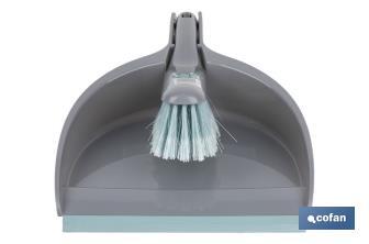 Balayette avec pelle à poussière | Bord en caoutchouc | Convient pour la maison, la voiture, le bureau | Disponible en plusieurs couleurs - Cofan