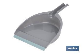 Balayette avec pelle à poussière | Bord en caoutchouc | Convient pour la maison, la voiture, le bureau | Disponible en plusieurs couleurs - Cofan