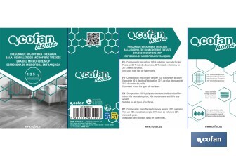 Fregona de microfibra trenzada | Rosca universal | 30 % más de absorción, volumen y ligereza | Secado rápido para una limpieza impecable - Cofan