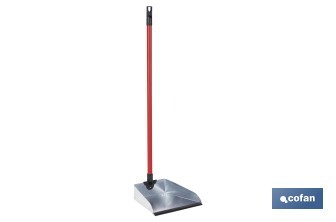 Pelle à poussière en métal | Tôle galvanisée | Manche fileté inclus | Durabilité et nettoyage professionnel | Dimensions : 83 x 24 cm - Cofan