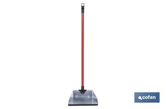 Pelle à poussière en métal | Tôle galvanisée | Manche fileté inclus | Durabilité et nettoyage professionnel | Dimensions : 83 x 24 cm - Cofan