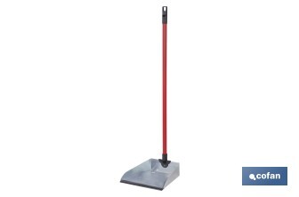 Pelle à poussière en métal | Tôle galvanisée | Manche fileté inclus | Durabilité et nettoyage professionnel | Dimensions : 83 x 24 cm - Cofan