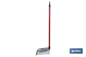Pelle à poussière en métal | Tôle galvanisée | Manche fileté inclus | Durabilité et nettoyage professionnel | Dimensions : 83 x 24 cm - Cofan