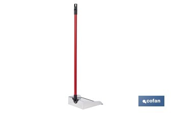 Pelle à poussière en métal | Tôle galvanisée | Manche fileté inclus | Durabilité et nettoyage professionnel | Dimensions : 83 x 24 cm - Cofan