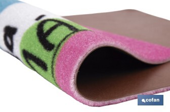 Felpudo entrada "En esta casa manda mamá" | Adecuado para interior y exterior | Material resistente | Base antideslizante | Medidas: 40 x 60 cm - Cofan