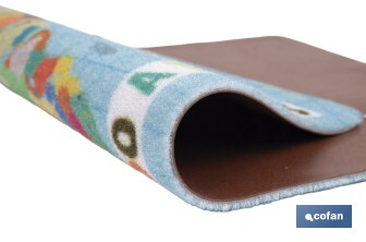 Felpudo entrada "El mundo a tus pies" | Adecuado para interior y exterior | Material resistente | Base antideslizante | Diseño con mapamundi | Medidas: 40 x 60 cm - Cofan