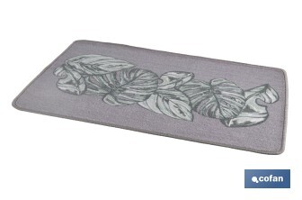 Felpudo entrada casa | Adecuado para interior y exterior | Material resistente | Antideslizante | Diseño con hojas de monstera | Medidas: 50 x 70 cm - Cofan