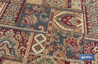 Rollo de alfombra vinílica para interior | Diseño con estampado de Oriente | Impermeable y de fácil limpieza - Cofan