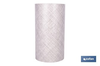Rollo de alfombra vinílica semirrígida de impresión digital | Estampado jaspeado en gris claro | Resistente para suelos interiores y exteriores cubiertos - Cofan