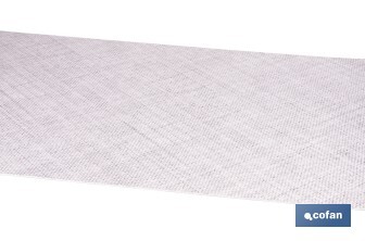 Rollo de alfombra vinílica semirrígida de impresión digital | Estampado jaspeado en gris claro | Resistente para suelos interiores y exteriores cubiertos - Cofan