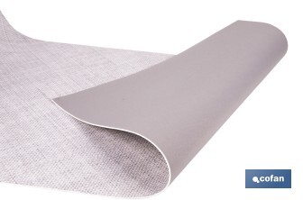 Rollo de alfombra vinílica semirrígida de impresión digital | Estampado jaspeado en gris claro | Resistente para suelos interiores y exteriores cubiertos - Cofan