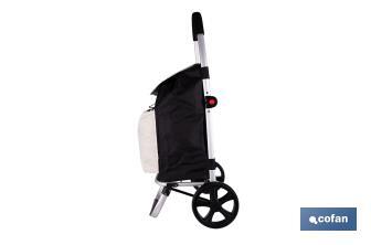Carro de la compra plegable con 2 ruedas | Chasis de aluminio | Bolsa de 43 litros | Bolsillo para congelados | Disponible en varios colores - Cofan