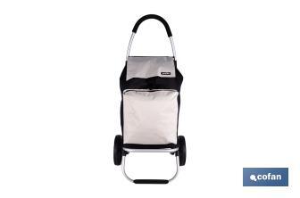 Carro de la compra plegable con 2 ruedas | Chasis de aluminio | Bolsa de 43 litros | Bolsillo para congelados | Disponible en varios colores - Cofan