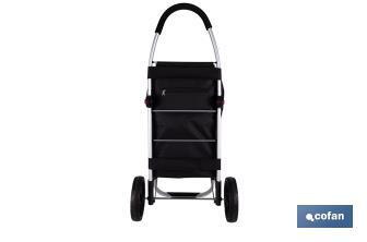 Carro de la compra plegable con 2 ruedas | Chasis de aluminio | Bolsa de 43 litros | Bolsillo para congelados | Disponible en varios colores - Cofan